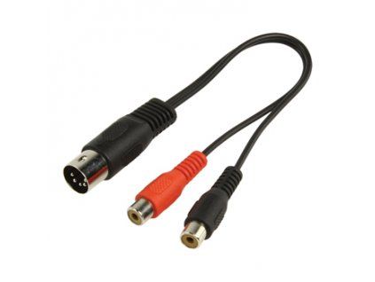 3996 1 kabel petikolik din5 samec 2x rca cinch samice 20 cm