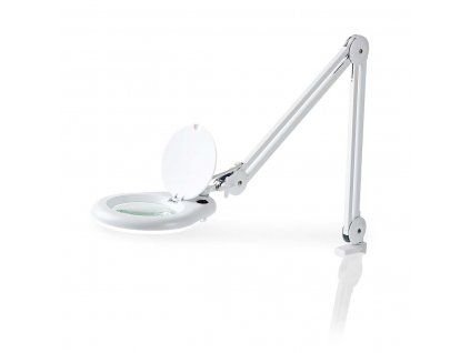 4239 1 stolni lampa s lupou 3dio zarivkou a drzakem bila